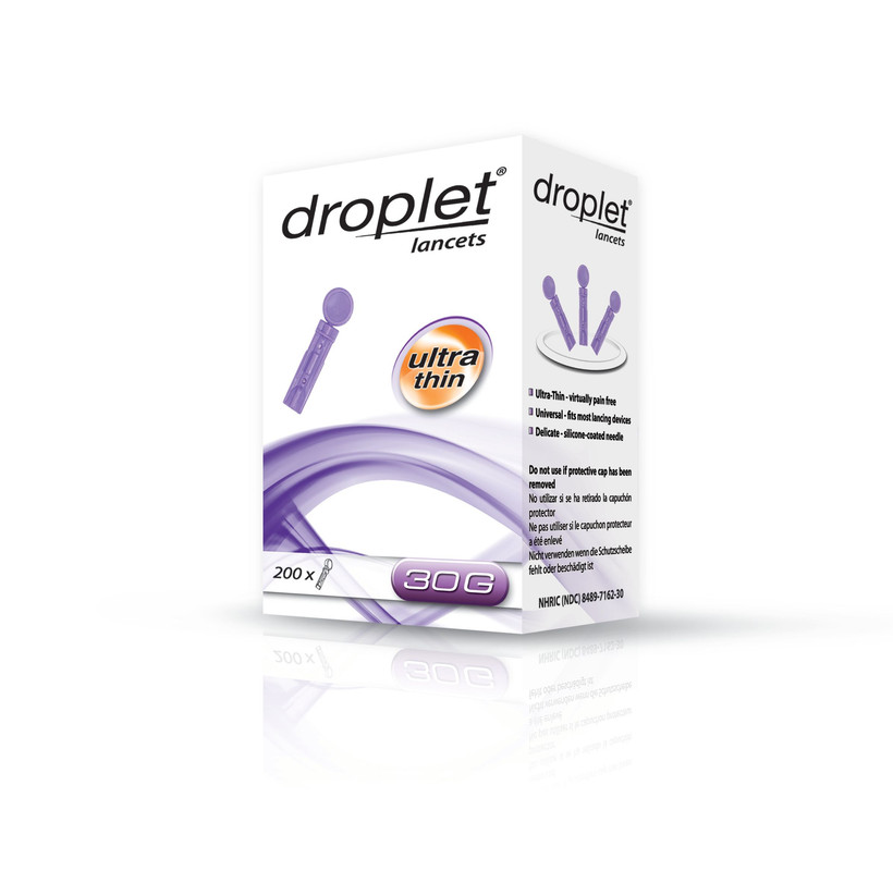 Ланцет (скарифікатор) Droplet, стерильний, 30G, 200 шт.